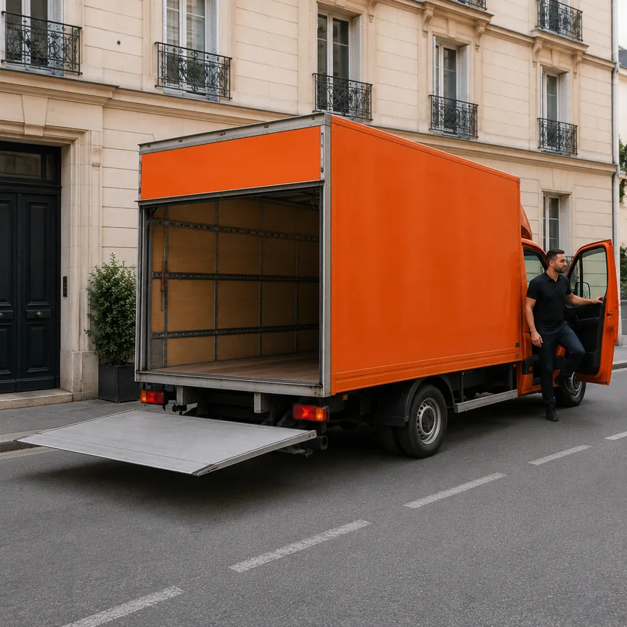 Le camion est l&agrave;